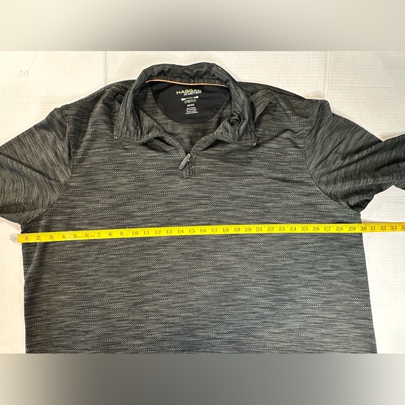 Haggar In Motion Natural Stretch Long Sleeve Green Black Front Zip Sweater 3X - Picture 4 of 8
